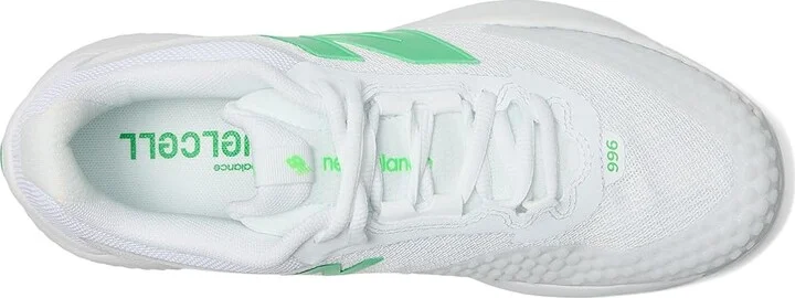 New Balance FuelCell 996v5 Tennis Shoes Women's Shoes White/Green Apple : 6 B - Medium, Synthetic - Image 2