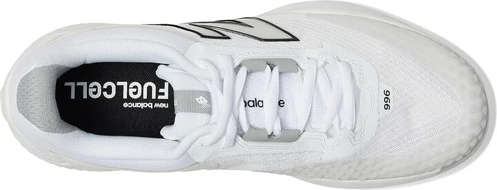 New Balance FuelCell 996v6 Tennis Shoes Women's Tennis Shoes White/Black : 12 B - Medium, Textile - Image 2