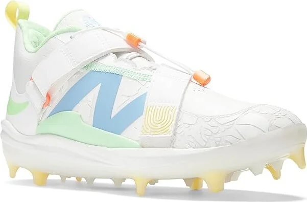 New Balance FuelCell Lindor v2 Comp Baseball Cleats Shoes Optic White/Neon Dragonfly : US Men's 11.5 - Women's 13 D - Medium, Textile
