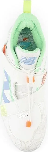 New Balance FuelCell Lindor v2 Metal Baseball Cleats Men's Shoes Optic White/Neon Dragonfly : 6 D - Medium - Image 2