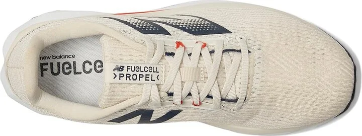 New Balance FuelCell Propel v5 Men's Shoes Linen/Nb Navy/Neo Flame : 10 EE - Wide, Textile - Image 2