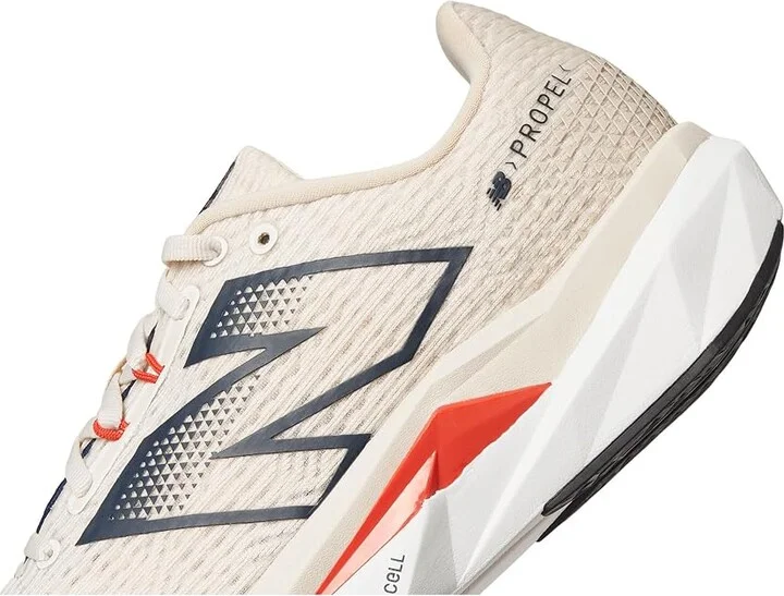 New Balance FuelCell Propel v5 Men's Shoes Linen/Nb Navy/Neo Flame : 10 EE - Wide, Textile - Image 7