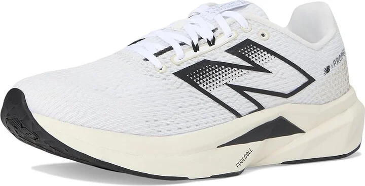New Balance FuelCell Propel v5 Men's Shoes White/Black Cement/Linen : 10.5 D - Medium, Textile - Image 5