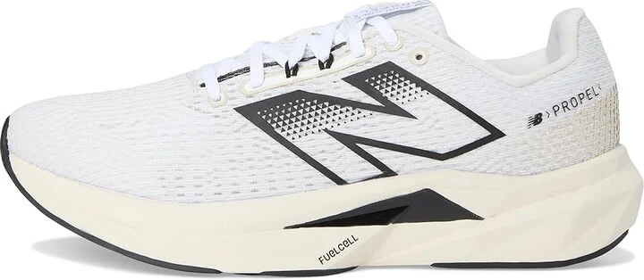 New Balance FuelCell Propel v5 Men's Shoes White/Black Cement/Linen : 10.5 D - Medium, Textile - Image 6
