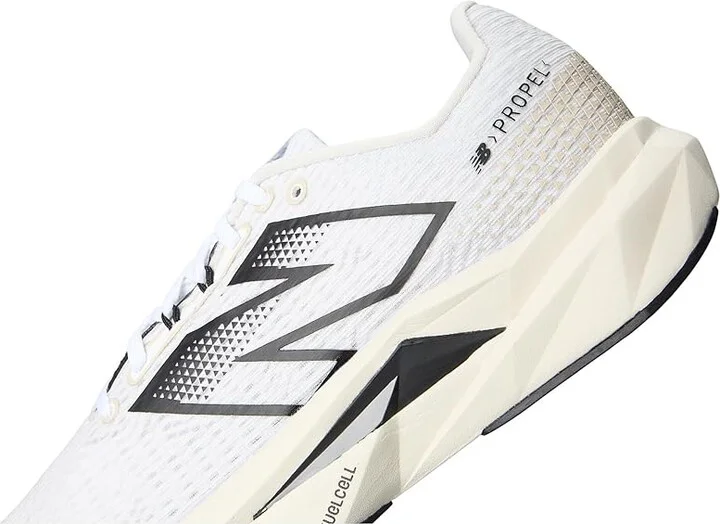 New Balance FuelCell Propel v5 Men's Shoes White/Black Cement/Linen : 10.5 D - Medium, Textile - Image 7