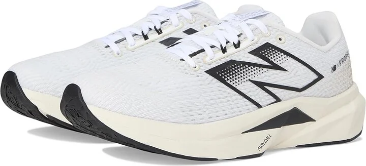 New Balance FuelCell Propel v5 Men's Shoes White/Black Cement/Linen : 10.5 D - Medium, Textile
