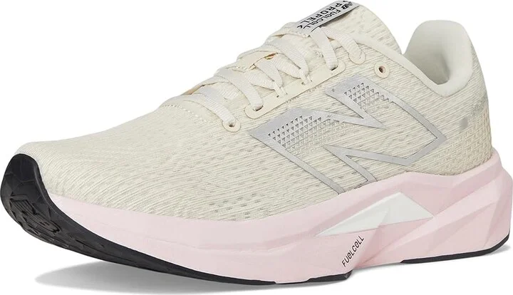 New Balance FuelCell Propel v5 Women's Running Shoes Linen/Pink Granite/Sea Salt : 10.5 B - Medium, Textile - Image 5