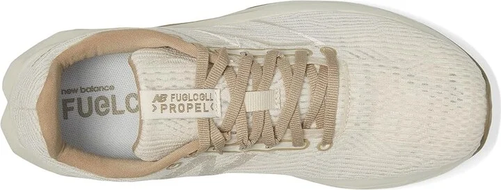 New Balance FuelCell Propel v5 Women's Shoes Linen/Gold Metallic : 12 D - Wide, Synthetic - Image 2