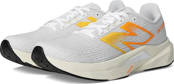 New Balance FuelCell Propel v5 Women's Shoes White/Black/Hot Mango : 11 D - Wide, Synthetic