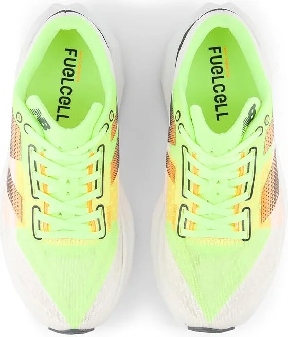 New Balance FuelCell Rebel v4 Men's Shoes White/Bleached Lime Glow : 7.5 D - Medium, Synthetic - Image 2