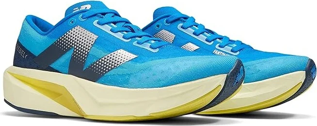 New Balance FuelCell Rebel v4 Women's Shoes Spice Blue/Limelight : 5 B - Medium, Synthetic