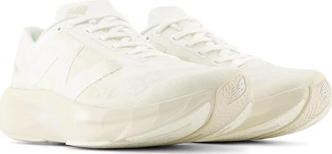 New Balance FuelCell Rebel v4 Women's Shoes White/Linen : 5 B - Medium, Synthetic