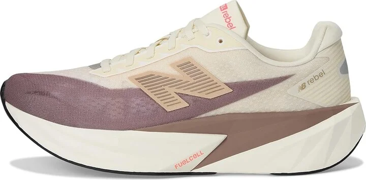New Balance FuelCell Rebel v5 Men's Running Shoes Angora/Earth Shadow/Sea Salt : 4 EE - Wide, Textile - Image 6