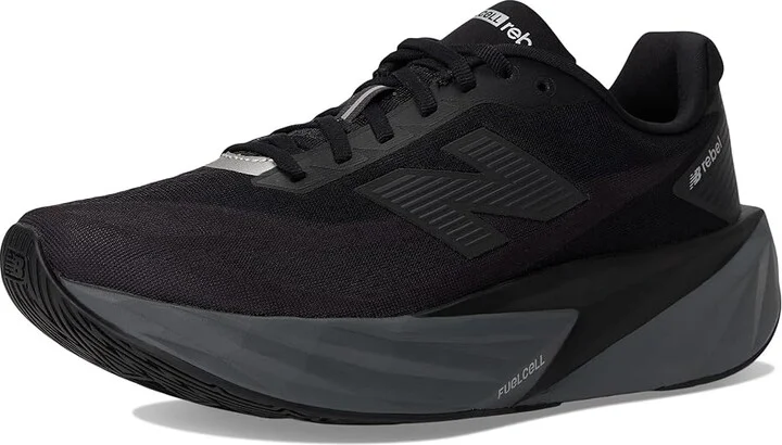 New Balance FuelCell Rebel v5 Men's Running Shoes Black/Castlerock/Silver Metallic : 11.5 EE - Wide, Textile - Image 5