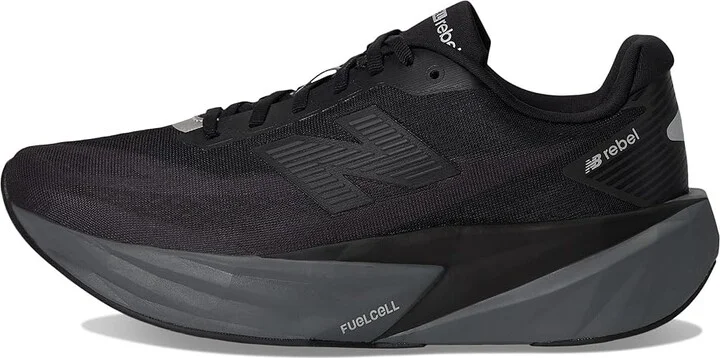 New Balance FuelCell Rebel v5 Men's Running Shoes Black/Castlerock/Silver Metallic : 11.5 EE - Wide, Textile - Image 6