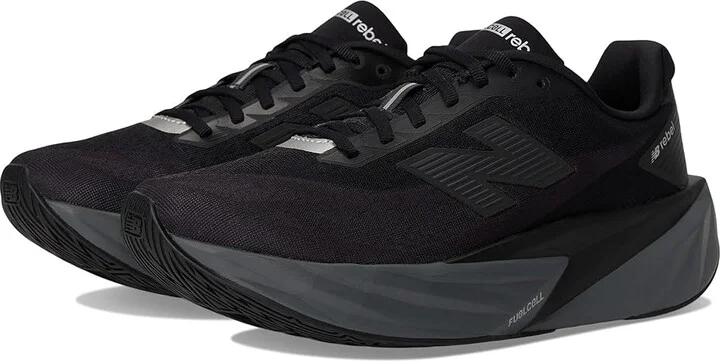 New Balance FuelCell Rebel v5 Men's Running Shoes Black/Castlerock/Silver Metallic : 11.5 EE - Wide, Textile