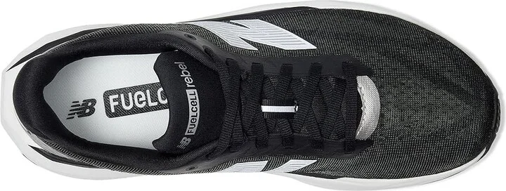 New Balance FuelCell Rebel v5 Men's Running Shoes Black/Silver Metallic/White : 15 EE - Wide, Textile - Image 2