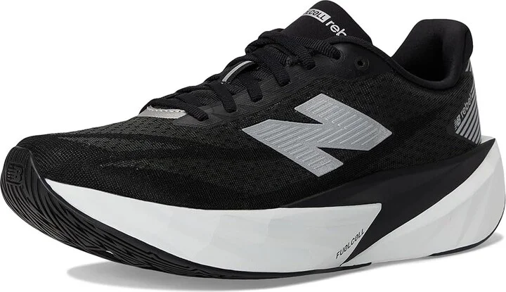 New Balance FuelCell Rebel v5 Men's Running Shoes Black/Silver Metallic/White : 15 EE - Wide, Textile - Image 5