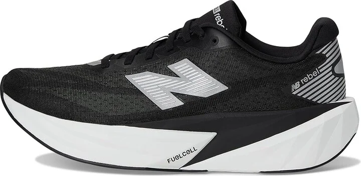 New Balance FuelCell Rebel v5 Men's Running Shoes Black/Silver Metallic/White : 15 EE - Wide, Textile - Image 6
