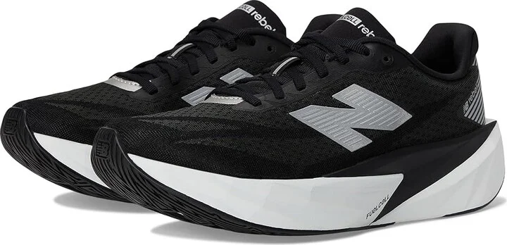 New Balance FuelCell Rebel v5 Men's Running Shoes Black/Silver Metallic/White : 15 EE - Wide, Textile