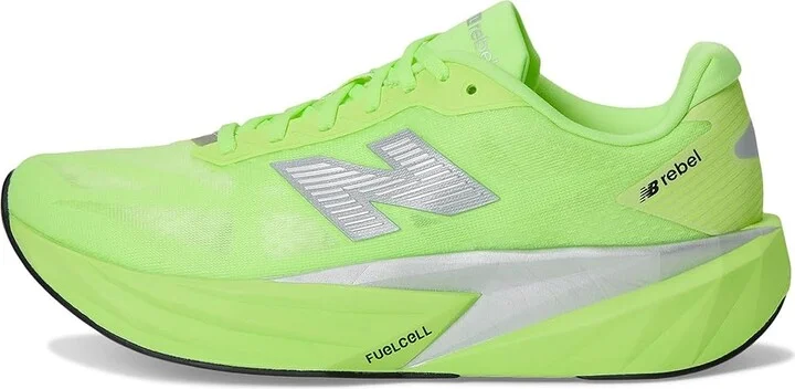 New Balance FuelCell Rebel v5 Men's Running Shoes Mint Flash/Lab Green/Silver Metallic : 9.5 EE - Wide, Textile - Image 6