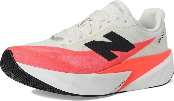 New Balance FuelCell Rebel v5 Men's Running Shoes Urgent Red/White/Sea Salt : 15 D - Medium, Textile - Image 5