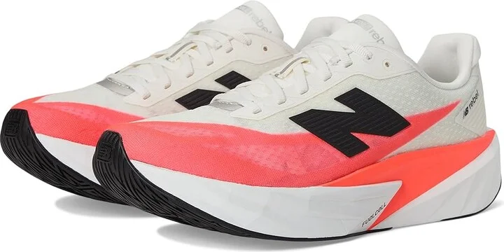 New Balance FuelCell Rebel v5 Men's Running Shoes Urgent Red/White/Sea Salt : 15 D - Medium, Textile