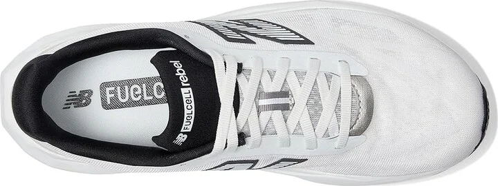 New Balance FuelCell Rebel v5 Men's Running Shoes White/Black/Silver Metallic : 10.5 EE - Wide, Textile - Image 2