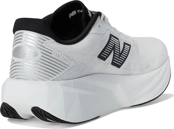New Balance FuelCell Rebel v5 Men's Running Shoes White/Black/Silver Metallic : 10.5 EE - Wide, Textile - Image 4