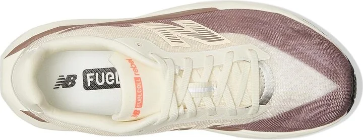 New Balance FuelCell Rebel v5 Women's Running Shoes Angora/Earth Shadow/Sea Salt : 6.5 D - Wide, Textile - Image 2