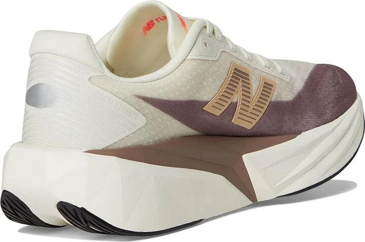 New Balance FuelCell Rebel v5 Women's Running Shoes Angora/Earth Shadow/Sea Salt : 6.5 D - Wide, Textile - Image 4
