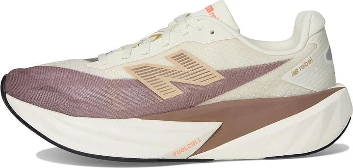 New Balance FuelCell Rebel v5 Women's Running Shoes Angora/Earth Shadow/Sea Salt : 6.5 D - Wide, Textile - Image 6