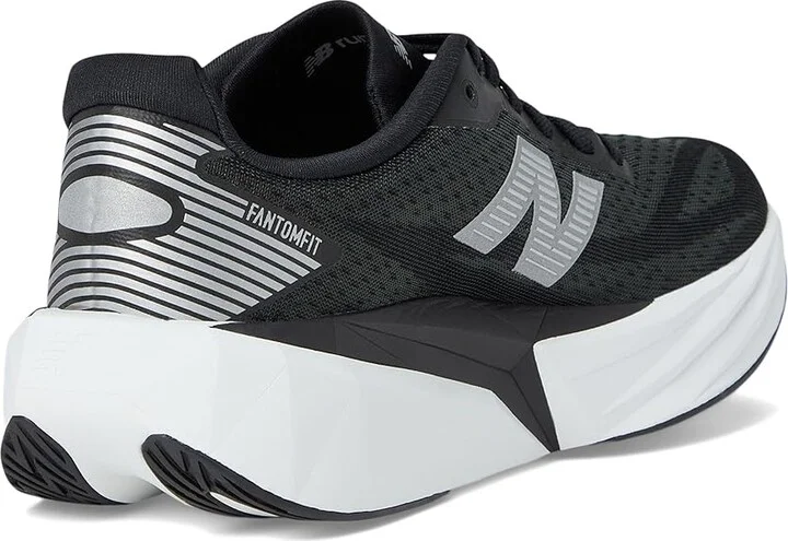 New Balance FuelCell Rebel v5 Women's Running Shoes Black/White/Silver Metallic : 8.5 D - Wide, Textile - Image 4