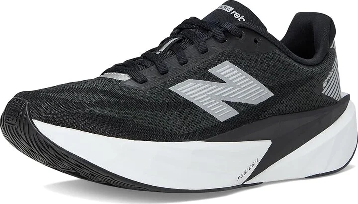 New Balance FuelCell Rebel v5 Women's Running Shoes Black/White/Silver Metallic : 8.5 D - Wide, Textile - Image 5