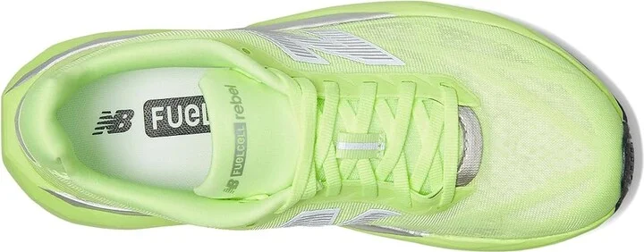 New Balance FuelCell Rebel v5 Women's Running Shoes Lab Green/Silver Metallic/White : 10 D - Wide, Textile - Image 2