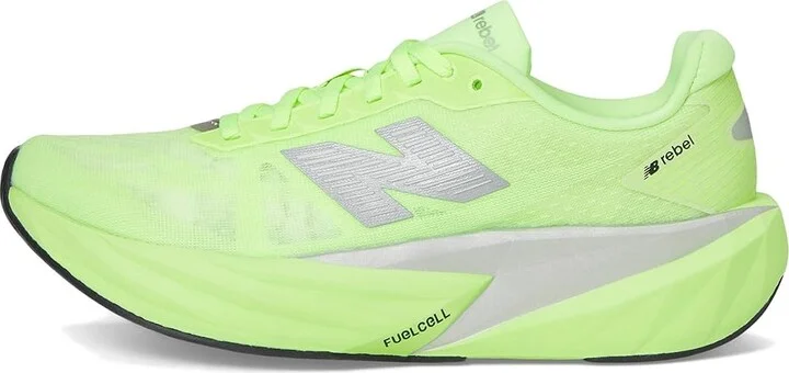 New Balance FuelCell Rebel v5 Women's Running Shoes Lab Green/Silver Metallic/White : 10 D - Wide, Textile - Image 6