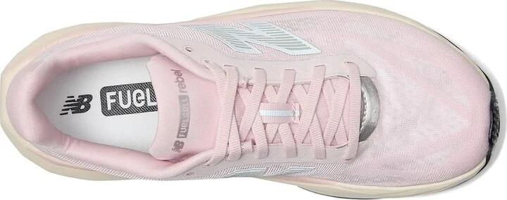 New Balance FuelCell Rebel v5 Women's Running Shoes Pink Granite/Silver Metallic/Linen : 5 B - Medium, Textile - Image 2