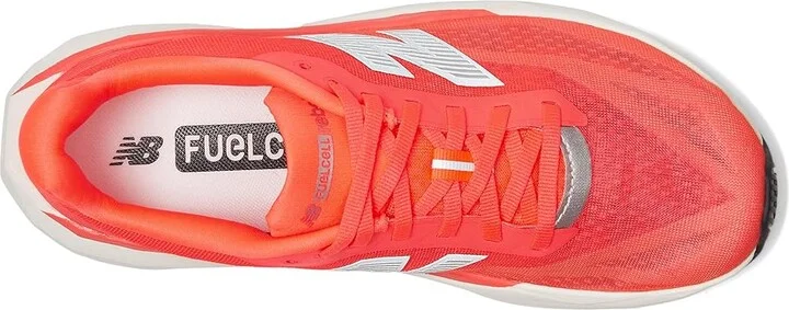 New Balance FuelCell Rebel v5 Women's Running Shoes Urgent Red/White/Silver Metallic : 6.5 B - Medium, Textile - Image 2