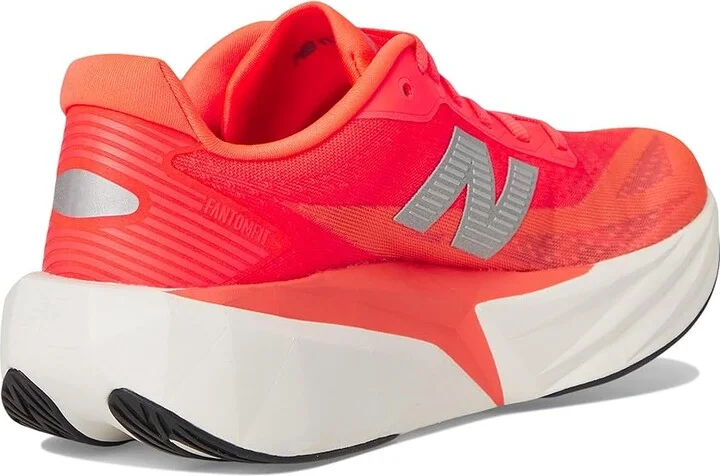 New Balance FuelCell Rebel v5 Women's Running Shoes Urgent Red/White/Silver Metallic : 6.5 B - Medium, Textile - Image 4