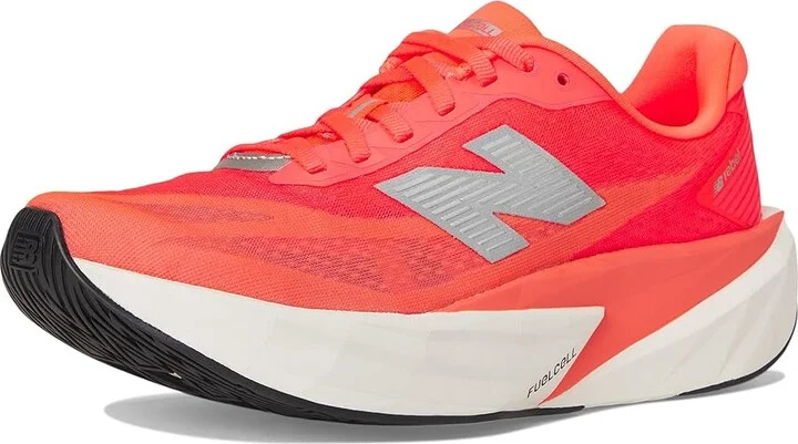 New Balance FuelCell Rebel v5 Women's Running Shoes Urgent Red/White/Silver Metallic : 6.5 B - Medium, Textile - Image 5