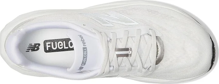 New Balance FuelCell Rebel v5 Women's Running Shoes White/Silver Metallic/Black : 10.5 D - Wide, Textile - Image 2