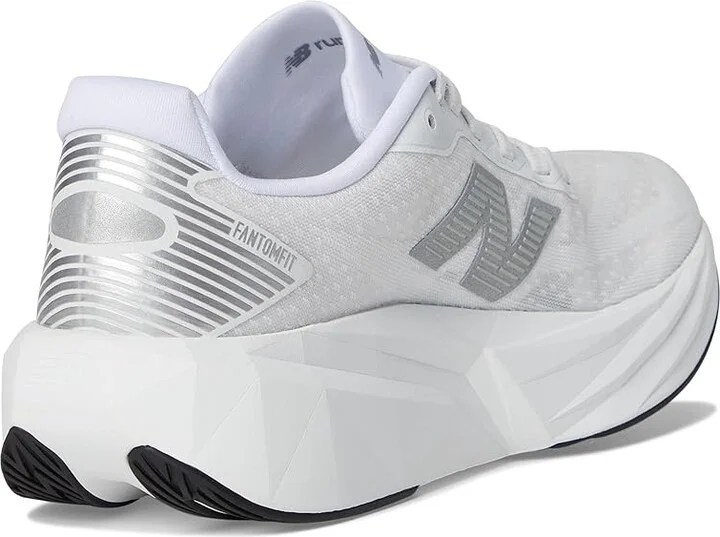 New Balance FuelCell Rebel v5 Women's Running Shoes White/Silver Metallic/Black : 10.5 D - Wide, Textile - Image 4