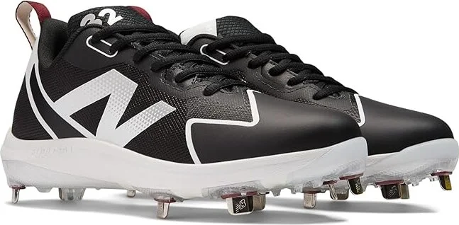 New Balance FuelCell Romero Duo Softball Cleats Women's Shoes Black/White : 5 B - Medium, Synthetic