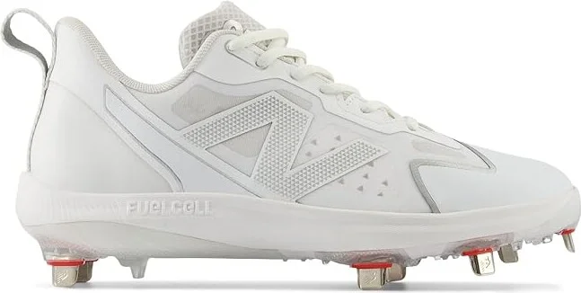 New Balance FuelCell Romero Duo Softball Cleats Women's Shoes White/Silver Metallic : 5 B - Medium, Synthetic - Image 6