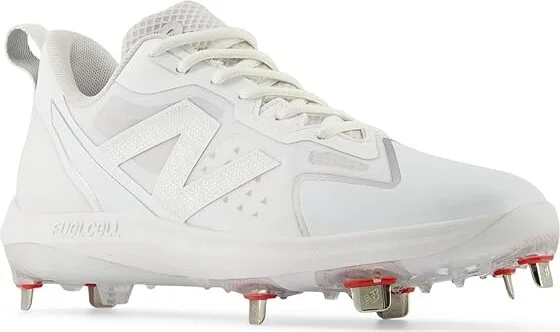 New Balance FuelCell Romero Duo Softball Cleats Women's Shoes White/Silver Metallic : 5 B - Medium, Synthetic