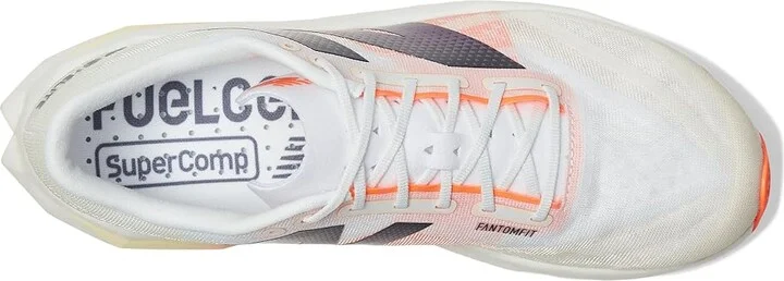 New Balance FuelCell SuperComp Elite v4 Men's Shoes White/Angora/Hot Mango : 10.5 EE - Wide, Rubber - Image 2