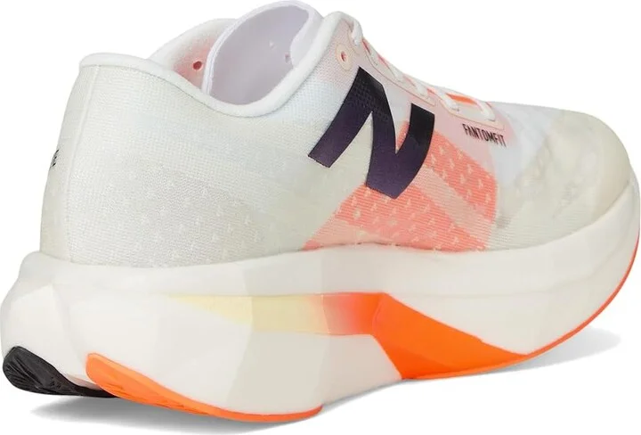 New Balance FuelCell SuperComp Elite v4 Men's Shoes White/Angora/Hot Mango : 10.5 EE - Wide, Rubber - Image 4
