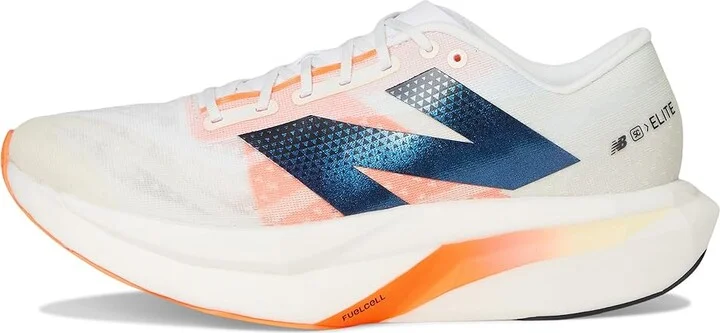 New Balance FuelCell SuperComp Elite v4 Men's Shoes White/Angora/Hot Mango : 10.5 EE - Wide, Rubber - Image 6