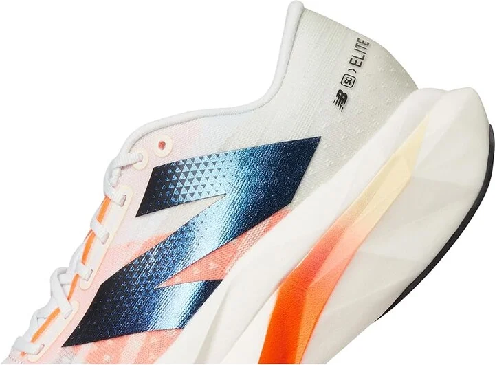 New Balance FuelCell SuperComp Elite v4 Men's Shoes White/Angora/Hot Mango : 10.5 EE - Wide, Rubber - Image 7