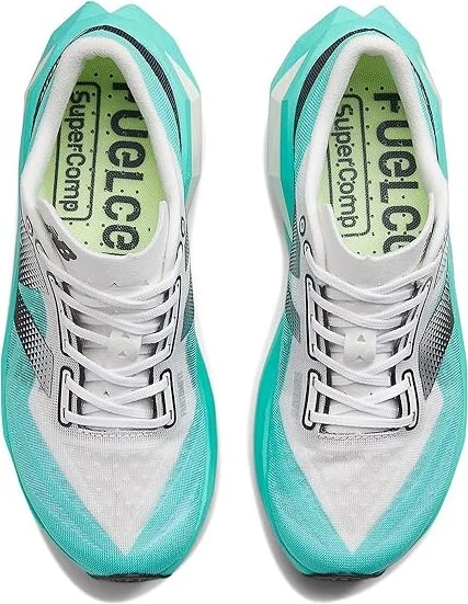 New Balance FuelCell SuperComp Elite v4 Women's Shoes Cyber Jade/White : 8.5 B - Medium - Image 2